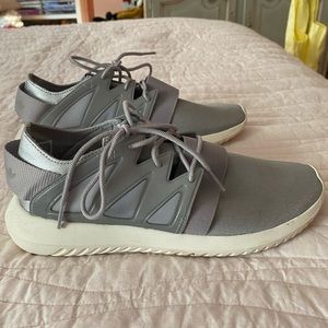 Gray Tubular Adidas Sneakers